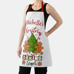 Niedliches Personalisiertes Weihnachtsbackteam Schürze