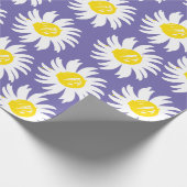 Niedliches Perwinkle-Blütenmuster Federchic Geschenkpapier (Ecke)