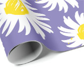 Niedliches Perwinkle-Blütenmuster Federchic Geschenkpapier (Rolleneckpunkt)