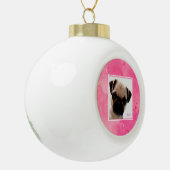 Niedliches Pet-Foto Keramik Kugel-Ornament (Links)