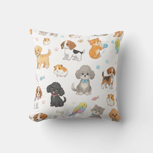 Niedliches Pet Muster Kissen (Vorderseite)
