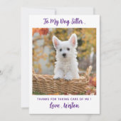 Niedliches Pet Sitter Custom Doppy Puppy Foto Viel Karte (Vorderseite)
