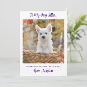 Niedliches Pet Sitter Custom Doppy Puppy Foto Viel Karte (Stehend Vorderseite)