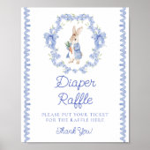 Niedliches Peter Rabbit Baby Duschdusche Windeln R Poster (Vorne)