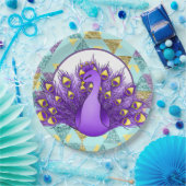 Niedliches Pfau-Party Pappteller (Party)