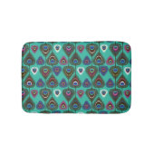 niedliches Pfauenfedermuster Badematte (Vorderseite)