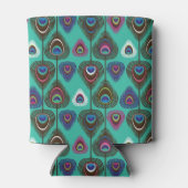 niedliches Pfauenfedermuster Dosenkühler (Rückseite)