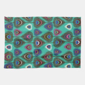 niedliches Pfauenfedermuster Geschirrtuch (Horizontal)