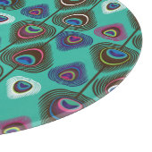 niedliches Pfauenfedermuster Schneidebrett (Ecke)