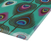 niedliches Pfauenfedermuster Schneidebrett (Ecke)