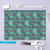 niedliches Pfauenfedermuster Seidenpapier (Handwerk)