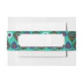 niedliches Pfaufedermuster Einladungsbanderole (Vorderseite Beispiel)