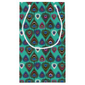 niedliches Pfaufedermuster Kleine Geschenktüte (Rückseite)