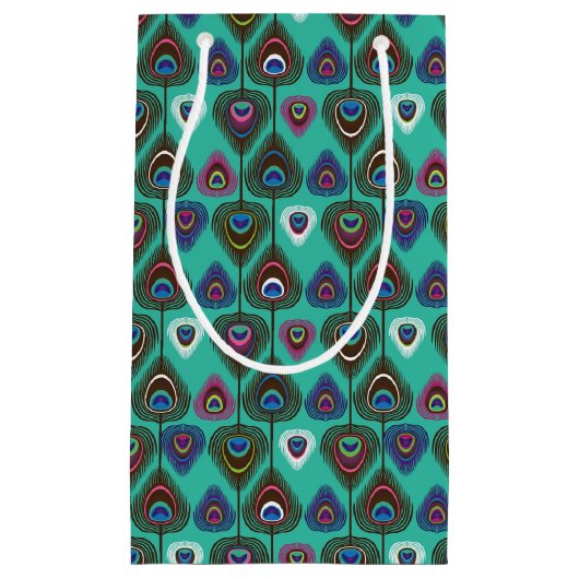 niedliches Pfaufedermuster Kleine Geschenktüte (Vorderseite)