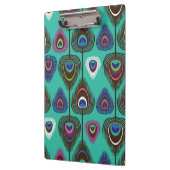 niedliches Pfaufedermuster Klemmbrett (Links)