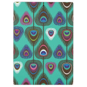 niedliches Pfaufedermuster Klemmbrett (Rückseite)