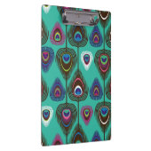 niedliches Pfaufedermuster Klemmbrett (Rechts)