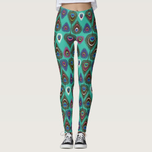 niedliches Pfaufedermuster Leggings