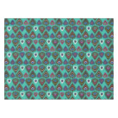 niedliches Pfaufedermuster Tischdecke (Vorderseite (Horizontal))