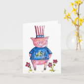 Niedliches Pfeifen Karte (Gelbe Blume)