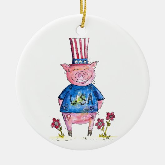 Niedliches Pfeifen Keramik Ornament (Vorne)