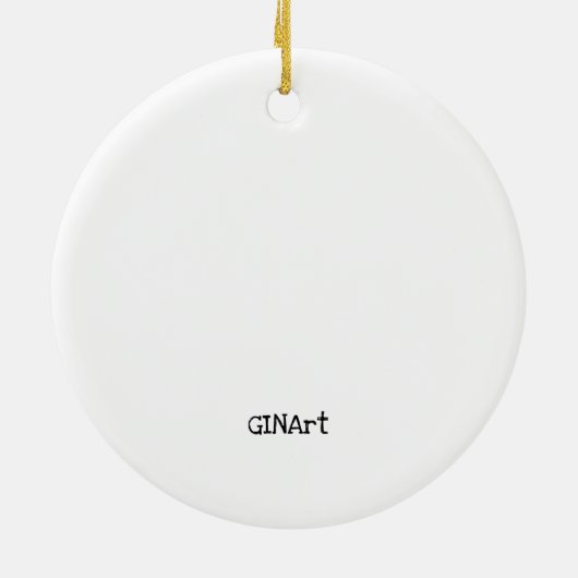 Niedliches Pfeifen Keramik Ornament (Hinten)