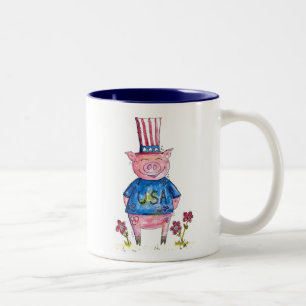 Niedliches Pfeifen Zweifarbige Tasse