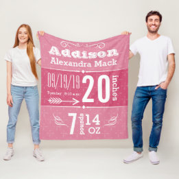 Niedliches Pfeil-Muster, jedes farbige Baby-Decken Fleecedecke