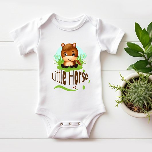 Niedliches Pferd Baby Strampler