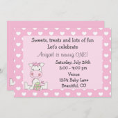 Niedliches Pferd Einladung zum 1. Geburtstag (Vorne/Hinten)