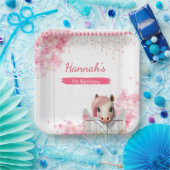 Niedliches Pferd Geburtstagsparty Rosa Blumenkohl Pappteller (Party)