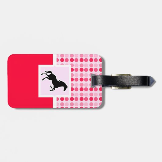 Niedliches Pferd Gepäckanhänger (Rückseite horizontal)