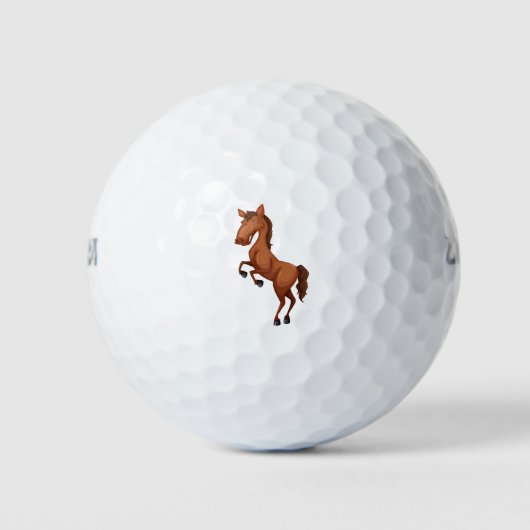 Niedliches Pferd Golfball (Vorderseite)
