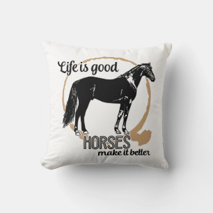Niedliches Pferd Land Western Cowgirl Bauernhof Re Kissen
