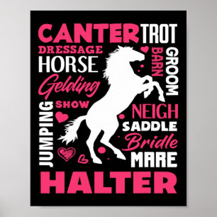 Niedliches Pferd Lover Girl Poster