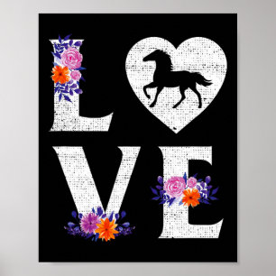 Niedliches Pferd Lover Girls Liebe Reiten Poster