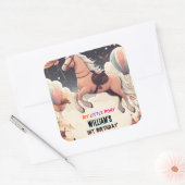 niedliches Pferd mein kleines Pony ersten 1. Gebur Quadratischer Aufkleber (Umschlag)