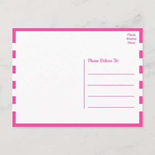 Niedliches Pferd Pink Bandana Hallo Denken Sie an  Postkarte (Rückseite)