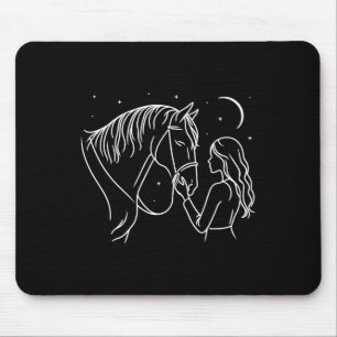 Niedliches Pferd Reiten Reiten Liebe Reiten Mousepad