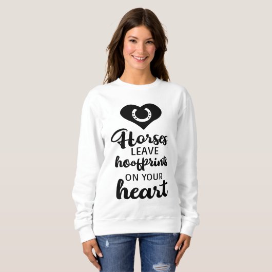 Niedliches Pferd Reitpferd Pony Sweatshirt (Vorne ganz)