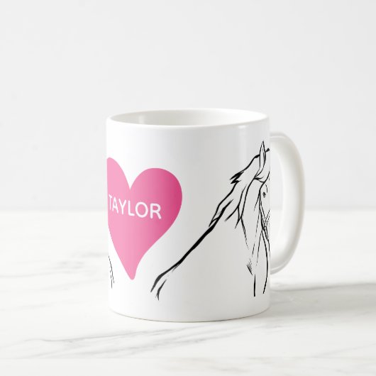 Niedliches Pferd Reittierfarm Kaffeetasse (VorderseiteRechts)