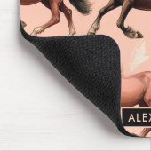 Niedliches Pferd rosa Nahtlos Mousepad (Ecke)
