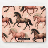 Niedliches Pferd rosa Nahtlos Mousepad (Vorne)