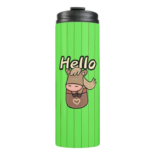 Niedliches Pferd Thermosbecher (Vorderseite)