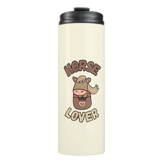 Niedliches Pferd Thermosbecher (Vorderseite)