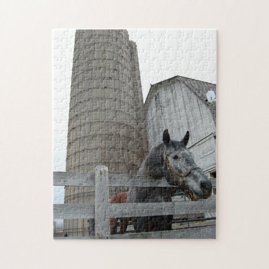Niedliches Pferd und Silo Puzzle (Vertikal)