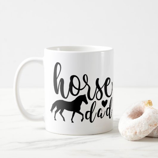 niedliches Pferd Vater Wortart Kaffeetasse (Mit Donut)