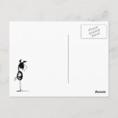 Niedliches Pferd & Wilde Blume Cartoon Postkarte (Rückseite)