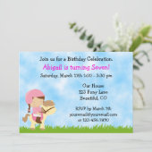 Niedliches Pferd zum Geburtstag Einladung von Mädc (Stehend Vorderseite)