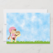 Niedliches Pferd zum Geburtstag Einladung von Mädc (Rückseite)